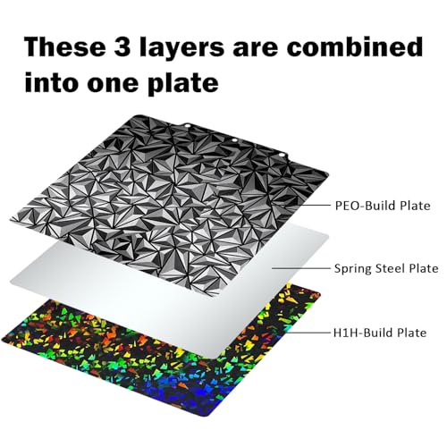 AD5X/AD5M Build Plate 235x235MM Removable Double Sided Smooth H1H & PEO - color: Black