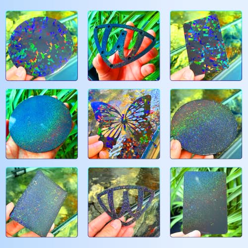 H1H Holographic Build Plate or Bambu lab X2D/P2S/X1/X1C/X1E/P1P/ P1S/A1, Rainbow Confetti+Starry Sky Spring Steel Plate Print Bed - color: H1H(ainbow Confetti+Starry Sky)