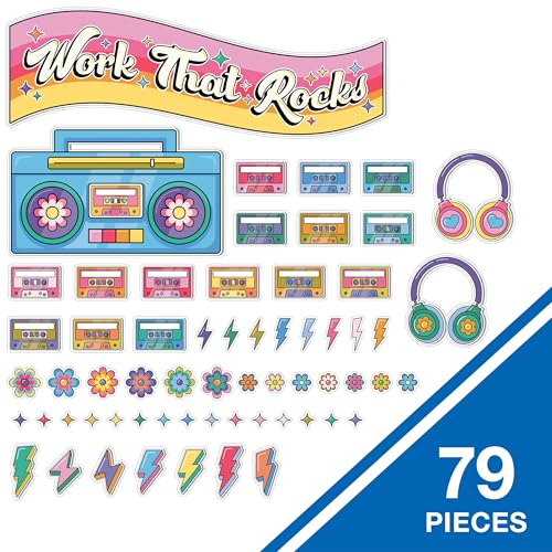 Happily Ever Elementary Retro Remix 79-Piece Work that Rocks Motivational - color: Work That Rocks