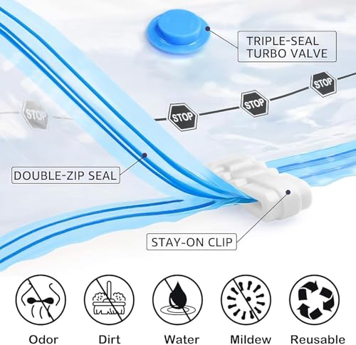 BoxLegend Vacuum Storage Bags with 1500mAh Electric Pump 15 Combo (1X-Jumbo, 2 Jumbo, 5 Large, 5 Medium, 2 Small) Thickened Vacuum Seal Bags for Clothing Blanket Pillow Comforters Bedding Quilt Coat - size: 15 Combo - Electric Pump