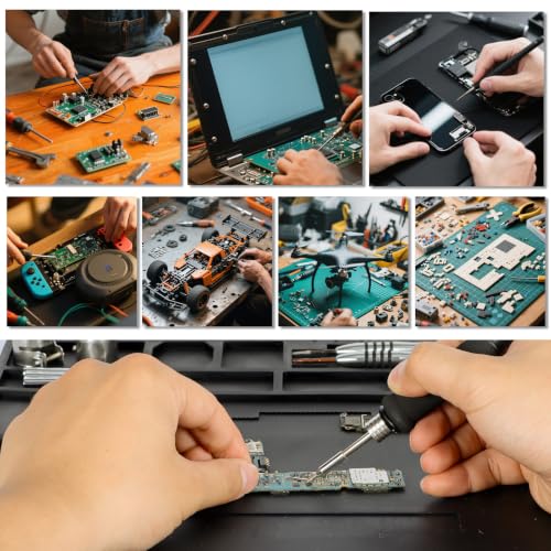 WEP M160 Silicone Soldering Mat 13.7x9.9 inches Heat-resistant with 5 Function Zones, Soldering Mat for, electronics repair, DIY Projects - size: 13.7x9.9 inches