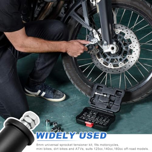 8mm Mini Bike Chain Tensioner, Bicycle Chain Roller Adjuster Kit