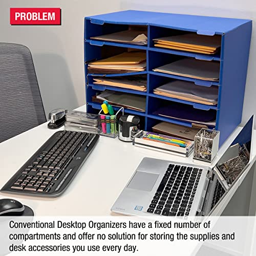 Ultimate Office TierDrop Desktop Organizer, 8 Compartment with Riser Base