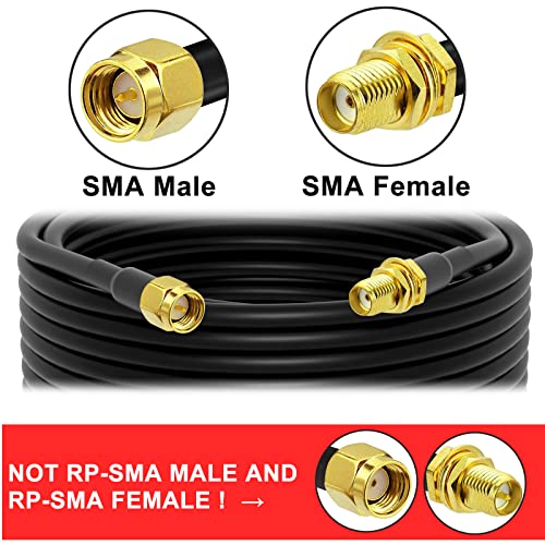 SMA Extension Cable 32.8ft 10m SMA Male to SMA Female RG58 Coaxial - color: SMA Cable, size: 32.8FT