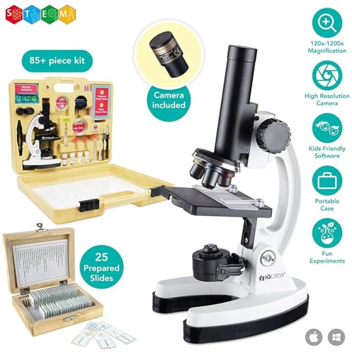AmScope M40-PS25W Premium 85+ Piece Microscope, Color Camera