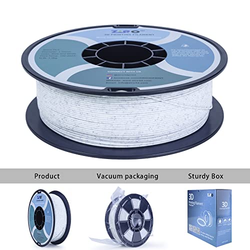 ZIRO PLA Marble Filament 1.75mm, Nature Rock-Like Material,1kg Blue & White - color: Blue-white