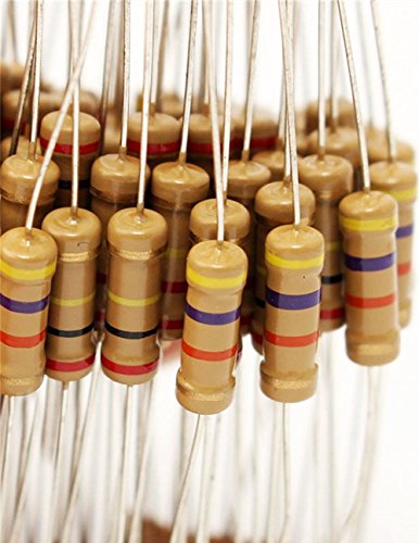 Carbon Film Resistor Kit 1W, 1K Ohm - 2M Ohm Resistors Assorted 1 Watt 5% Compatible for Arduino Resistor Assortment Pack 48 Value, Pack of 480
