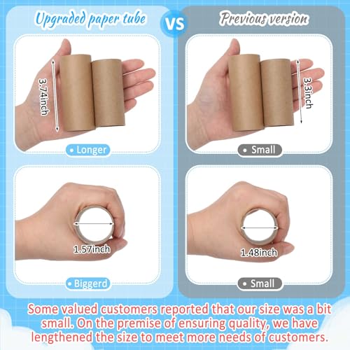 Henoyso 100 Pack Toilet Paper Rolls, 1.57 x 3.74 Inch, Green Series - color: Green Series, size: 1.57 x 3.74 Inch