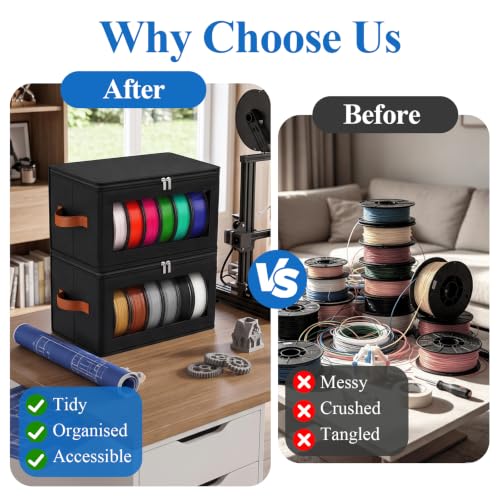 3D Printer Filament Storage Box - 4pcs Reusable Filament Container