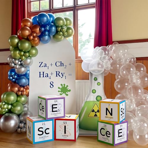 Ctosree 5 Pcs 12 Inches Large Science Party Decorations, Vivid - color: Vivid, style: Science