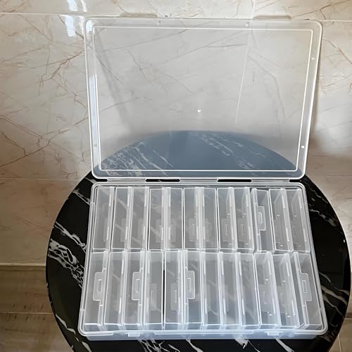25-Piece Clear Assorted Plastic Box Set for Sticker Sorting