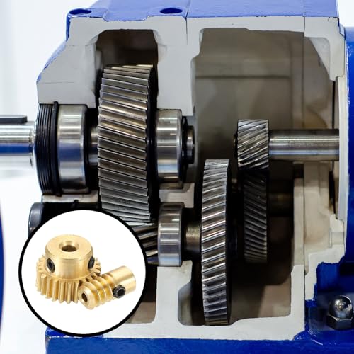uxcell Worm Gear Set Right Rotation 25T 0.5 Module 1:25 Reduction Rate - size: Gear-3mm, Rod-2mm Bore, style: 0.5M-25T