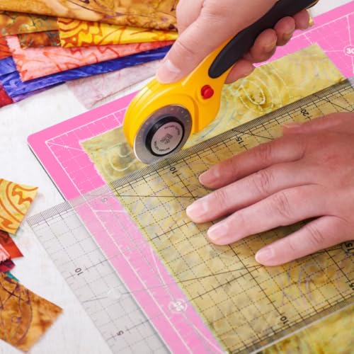 24"x36" Self Healing Cutting Mat, Sewing Mat for Crafts, Double Sided 5-Ply Table Cutting Board for Fabric Quilting Leather Modeling Hobby Project, Pink - color: Pink, size: 36.8"L x 24.8"W
