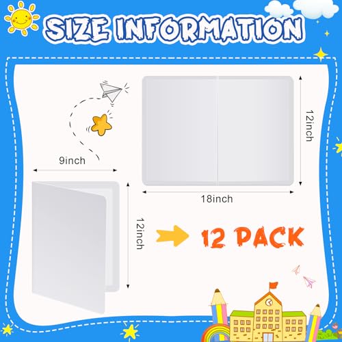 Motipuns 12 Pcs Folding Magnetic Dry Erase Activity Boards Foldable Magnetic Board Dry Erase Learning Project Scrum Folding Whiteboard for Students School Classroom