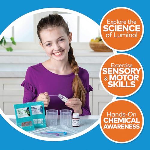 Fun Express 8 1/4" x 6 3/4" STEAM Glow-in-The-Dark Lab Science Kit - 14 Pc.