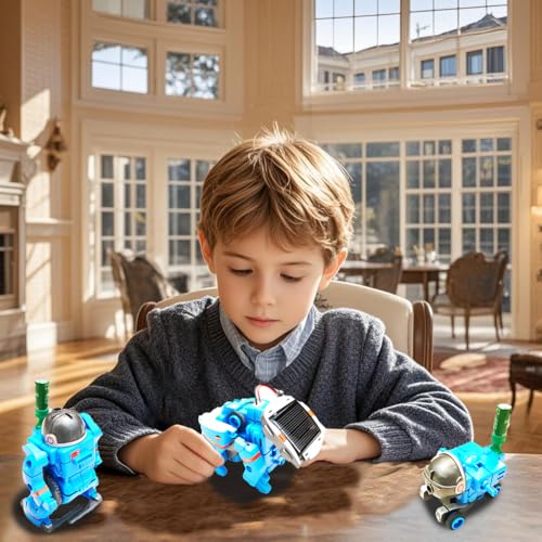 STEM Projects for Kids Ages 8-12, Science Kits, Solar Space Toys Gifts for 8-14 Year Old Teen Boys Girls, 120Pcs Building Experiments Robots for Teenage Ages 9 10 11 12. - color: Blue