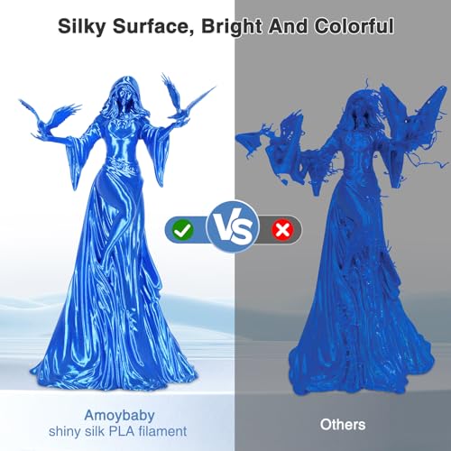 Silk Blue PLA Filament 1.75mm 1kg(2.2lbs), Rapid PLA - color: Blue
