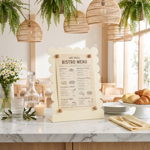Gueevin 2 Pcs Magnet Board Magnetic Display Stand for Table, White, Medium - color: White, size: Medium
