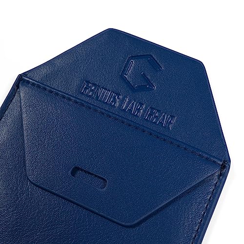 Lab Coat Pocket Protector: Faux Leather Pen-Tweezer Holder Organizer Pouch - color: Blue