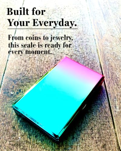 Small Gram Scale, 200g x 0.01g, Tare Function, with 50g Calibration Weight, Backlight Display, Compact & Portable Design, 6 Weighing Units - color: Multicolored