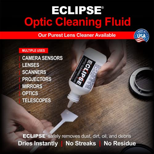 Senor Cleaning Kit - 17mm Sensor Swab (12 Swabs) for Cleaning APS-C Sensors and Eclipse Sensor Cleaning Application with Dropper Tip (59ml) 2oz