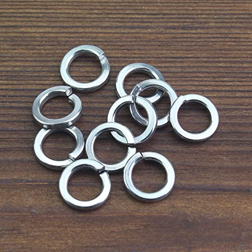 HELIFOUNER 200 Pieces M5 Stainless Steel Split Lock Washers, 304 Stainless Steel Spring Lock Washers for Screws Bolts, Silver - color: Silver, size: M5 (200 PCS)