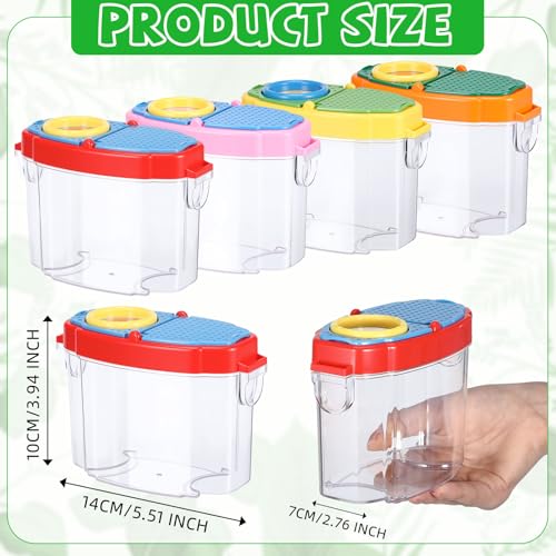 Halloscume 12 Pcs Bug Catcher for Kids, Bug Habitat with Magnified Viewer