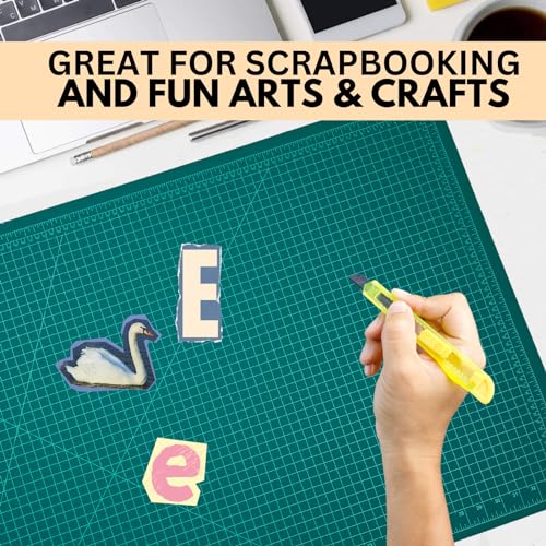 ARTIST'S BEST 24" x 36" (61 x 91.4 cm) Green Cutting Mat | Self-Healing Surface | Inch & Millimeter Grid Lines | 60° & 45° Angles | Rotary Cutting Sewing Mat for Craft, Fabric, Scrapbooking