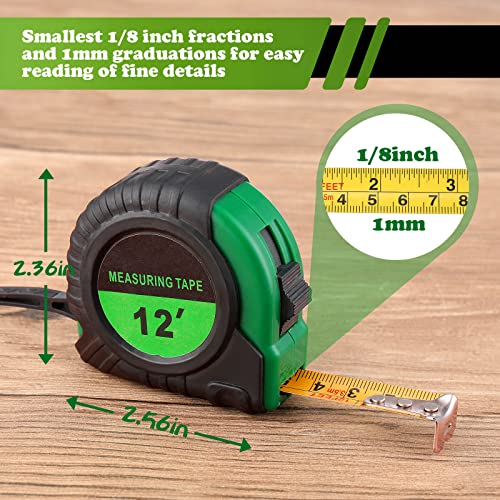 Xinnun 20 Pack 12ft Tape Measure Bulk Retractable