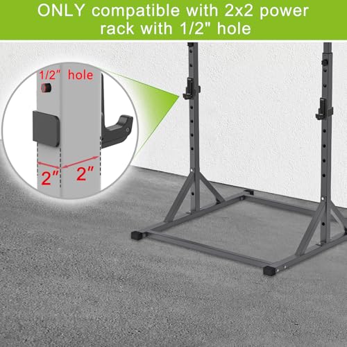 SELEWARE Heavy Duty J Hooks for Power Rack, 2" x 2" Tube, 1/2" Holes - color: For 1/2" Hole of 2x2 inch Rack