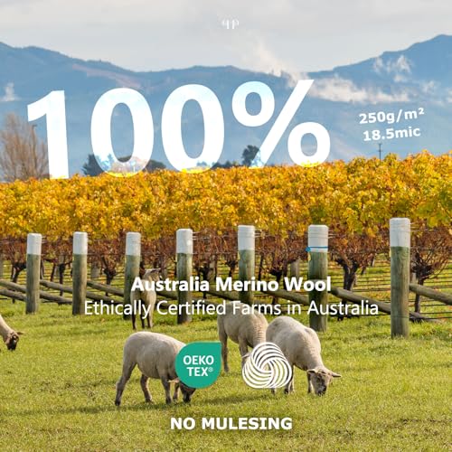 Merino Protect 100% Merino Wool Thermal Base Layer Set for Women - color: White Heather, size: XX-Large