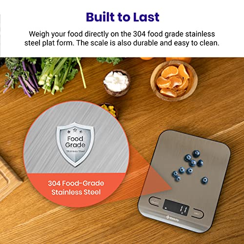 Etekcity Food Nutrition Scale, Digital Grams and Ounces, Large - color: Silver