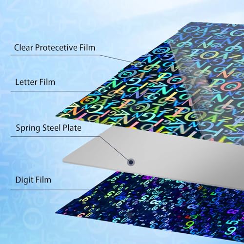 IdeaFormer-3D Smooth Digit+Letter Pen Build Plate for Anycubic Kobra 3/Kobra 3 Combo/Kobra 3 V2, Flexible Spring Steel Plate Sheet for 256x268mm 3D Printers Heat Bed - color: PEN(Digit+Letter)