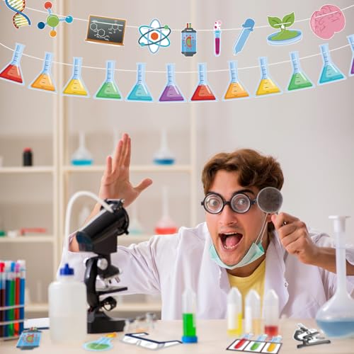 Wettarn 5 Pcs Back to School Decorations Science Lab Banners, Classic - style: Classic
