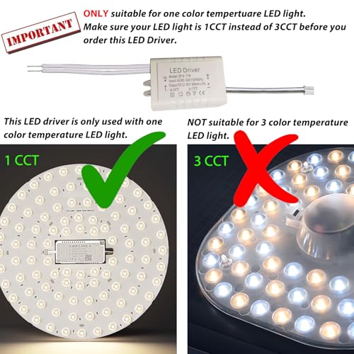LED Driver 4-7W for Single Color Ceiling Strip Spot Light Module Panel, Replacement LED Power Supply Transformer Adapter Starter, Input AC85-265V Output DC12-25V - style: SF 4-7W 1CCT