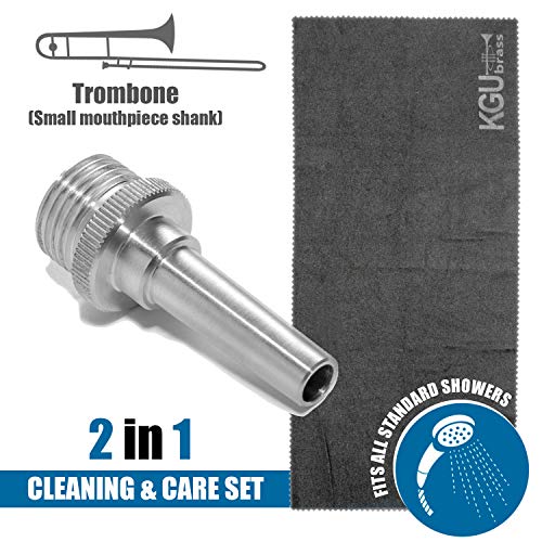 Cleaning kit for Trombone/Euphonium w/SMALL SHANK mouthpiece - size: Trombone (SMALL mouthpiece shank)