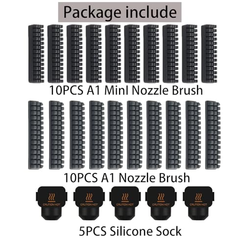 3D Printer Silicone Sock and Nozzle Brush for Bambu Lab A1, A1 Mini - style: A1/A1 Mini Silicone Sock