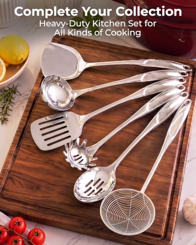 Zulay Kitchen Stainless Steel Skimmer Strainer Ladle - size: Skimmer Strainer