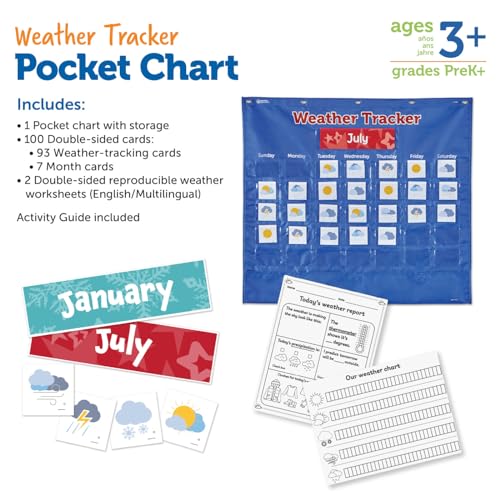 Learning Resources Weather Tracker Pocket Chart