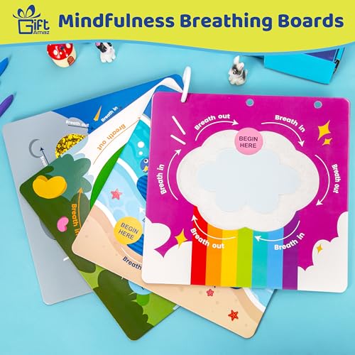 GiftAmaz Mindful Maze Boards, Tactile Sensory Calming Toy for Kids