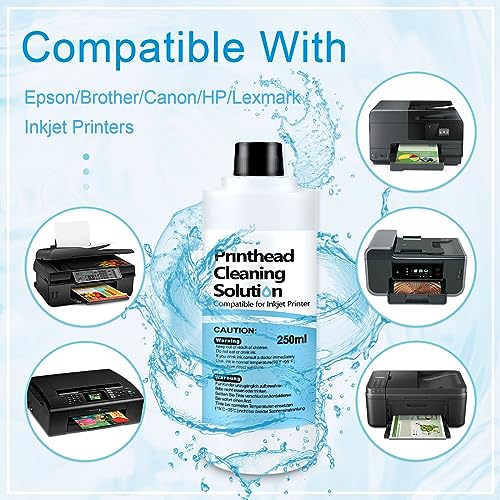 Printer Head Cleaning Kit for Epson, Cleaning Kit for Epson Nozzle, 250ML - size: 250 ml