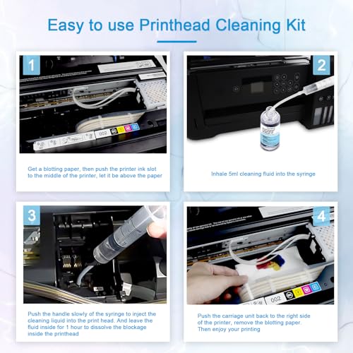 Printer Head Cleaning Kit for Epson, Cleaning Kit for Epson Nozzle, 250ML - size: 250 ml
