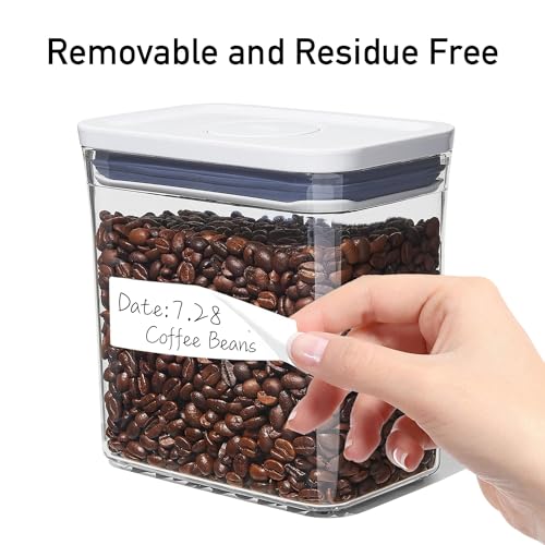 1000 Pcs Blank Removable Freezer Labels for Food Containers Jars, 1" x 2"