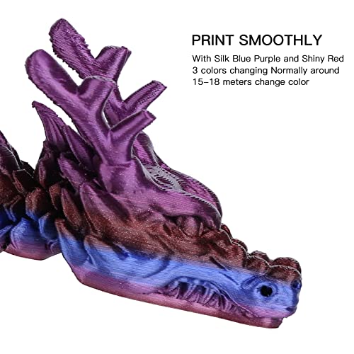 AMOLEN PLA 3D Printer Filament,Silk Color Change PLA 1.75mm Silk Gradient Blue Purple Shiny Red Filament, 3D Printing Filament 1KG/2.2lb - color: Silk Gradient Blue Red Purple