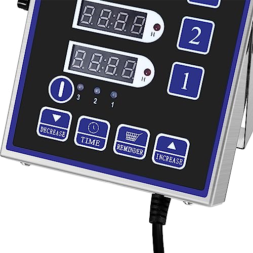 Commercial 4 Channel Digital Kitchen Timer Loud Alarm Cook Timer - color: Black
