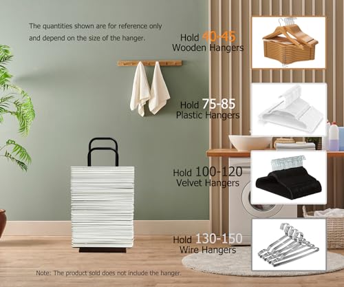 Hanger Stacker, Clothes Hanger Holder, Stand for Organizer - 28.4"H - color: Black, size: Medium(28.4”H)