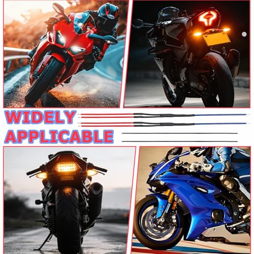 2 Pack 4709 LED Turn Signal Diode Wire Kit,Metric Motorcycle Diode Wire