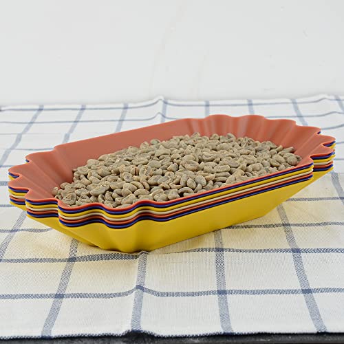 Coffee Beans Cupping Sample Tray - CAFEMASY 5 Pack Sample Display Tray for Roasted and Green Coffee Beans(5 Pack - Mixed Color) - color: 5pcs-mix Colors