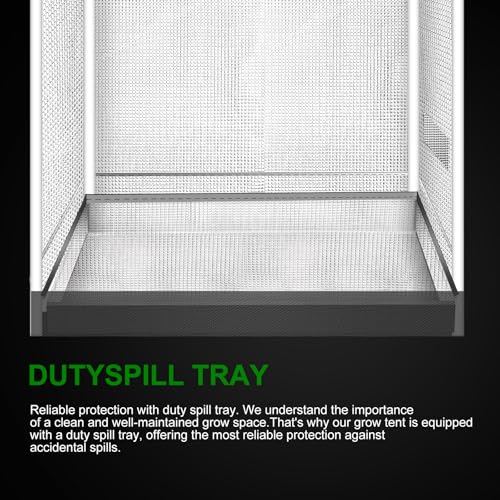 28"x28"x72'' Grow Tent, High Reflective 600D Diamond Mylar Canvas with Observation Window and Floor Tray for Hydroponic Indoor Plant Growing - size: 28"x28"x72"