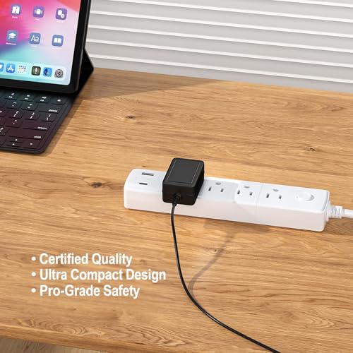 9-Volt Snap Clip AC/DC Adapter for Charging 9V Battery Eliminator